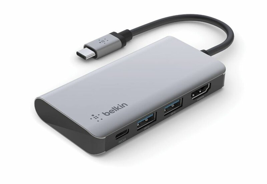 Belkin Multiport Hub - USB C 4-in1 med 100W PD laddningsport