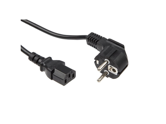 iiglo Vinklad Apparatkabel / C13 - 2m / Svart