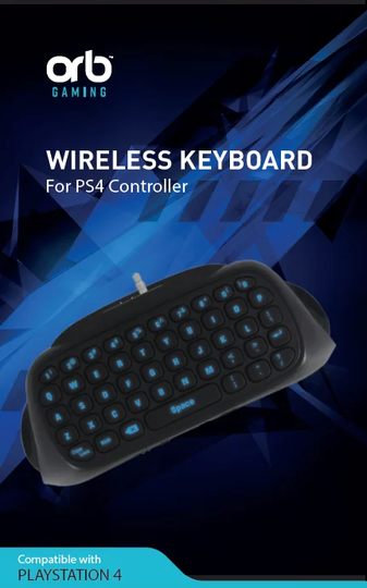Playstation 4 Controller Keyboard Blue Blacklit