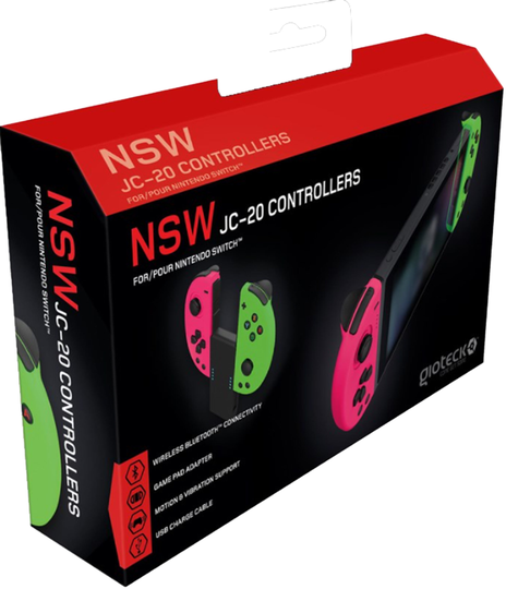Joy-Con Controller Neon Green & Pink