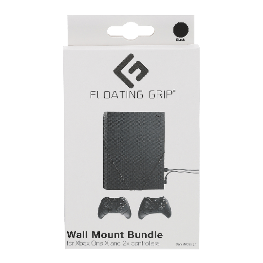 Floating Grips Xbox One X and Controller Wall Mounts - Bundle (Black)