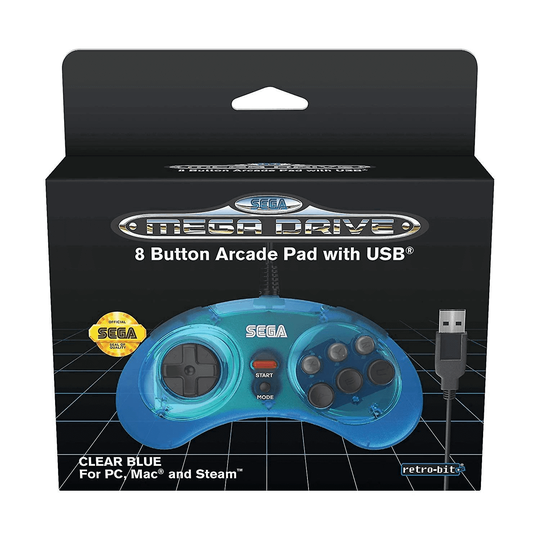 Retro-Bit SEGA Mega D. 8-B USB Blue