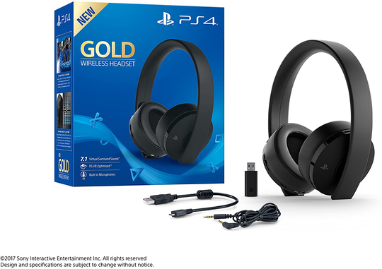 Headset Gold Wireless Headset 7.1 Svart