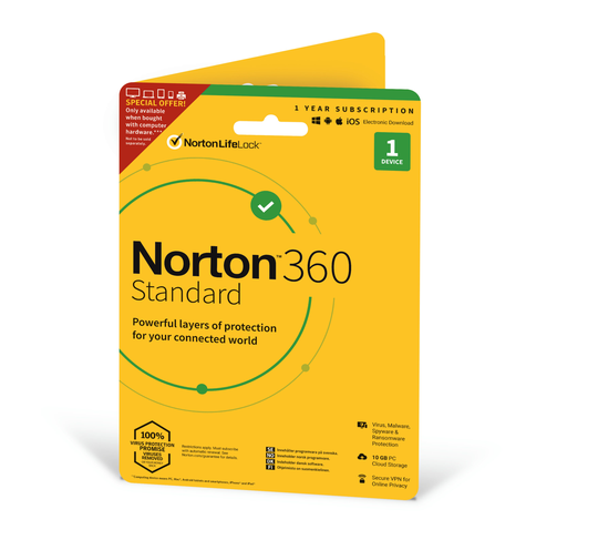 Norton 360 Standard 10GB 1 User 1 Device 12 Months Nordicoftware