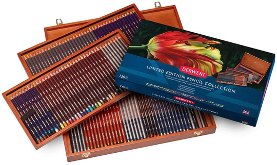 Derwent Inktense Pencils 120 pc in wooden box