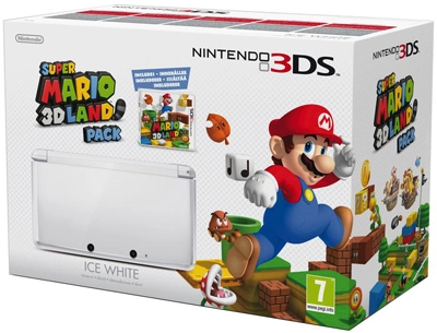 Nintendo 3DS Ice White & Super Mario 3D Land