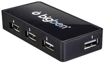 Multi Hub with 4 USB connectors & AC adapter