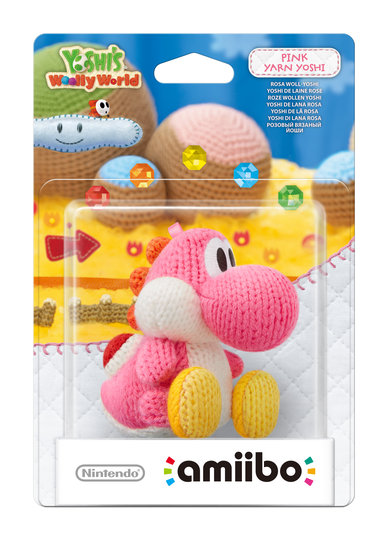 Nintendo Amiibo Figurine Yarn Yoshi Pink