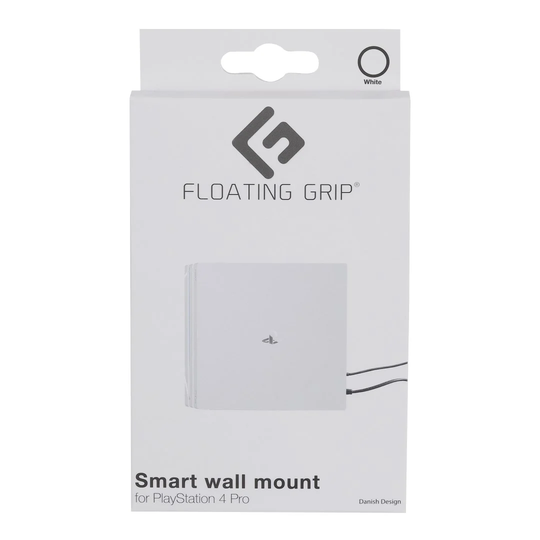 PS4 Pro wall mount by FLOATING GRIP®, White