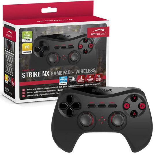 Speedlink - Strike NX Wireless Gamepad for PC 10m Range - Black