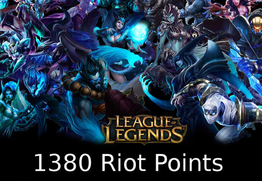 League of Legends 1380 RP Prepaid Card NA