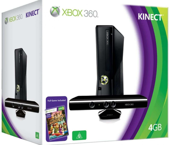 Xbox 360 Konsol + Kinect & Kinect Adventures