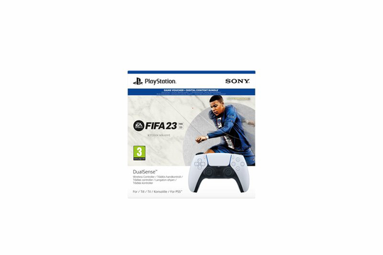 Playstation 5 - DualSense handkontroll - Vit + FIFA 23