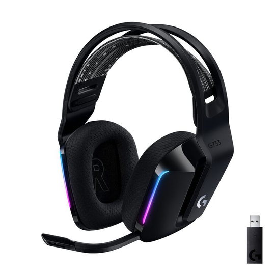 Logitech G733 Lightspeed Headset - Svart