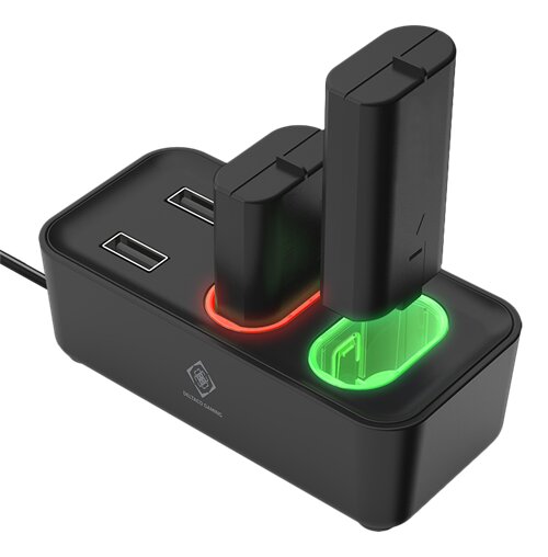Deltaco Gaming Xbox Series S/X laddningsstation för dubbla uppladdningsbara batteripack