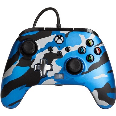 PowerA Enhanced Wired Controller Metallic Blue Camo