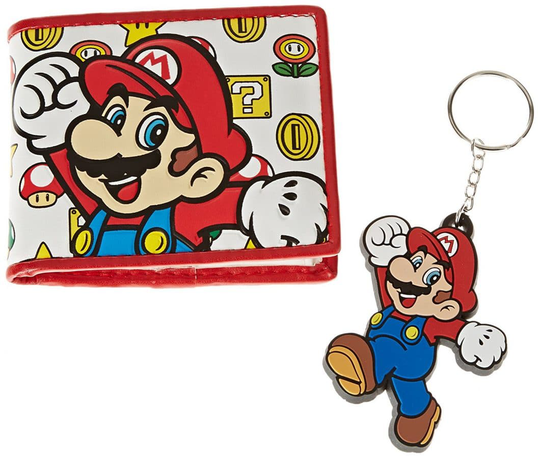 Nintendo Mario Wallet + Keychain Giftset